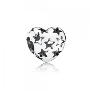 Charm berloques PANDORA Coração Estrelado - 791393