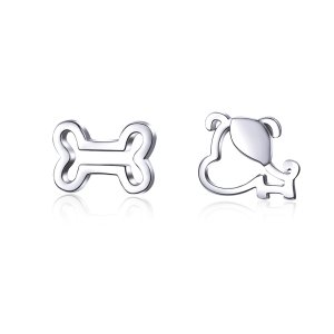 Brincos Petit pata com orifícios estilo Pandora - SCE649 Brincos Petit pata com orifícios estilo Pandora - SCE649