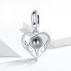 Charm Pendente 100 línguas eu te amo estilo Pandora - SCC1307