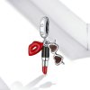 Charm Pendente Batom e óculos de sol estilo Pandora - BSC346