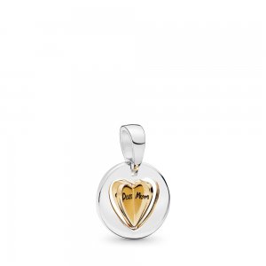Charm Pendente Coração dourado da mamãe Pandora - 767774