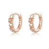 Brinco Argolas Namoro de corações estilo Pandora Rosa - SCE445-C Brinco Argolas Namoro de corações estilo Pandora Rosa - SCE445-C