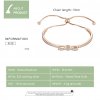 Bracelete estilo Pandora Rígido Bowknot doce Rosa - SCB108-C