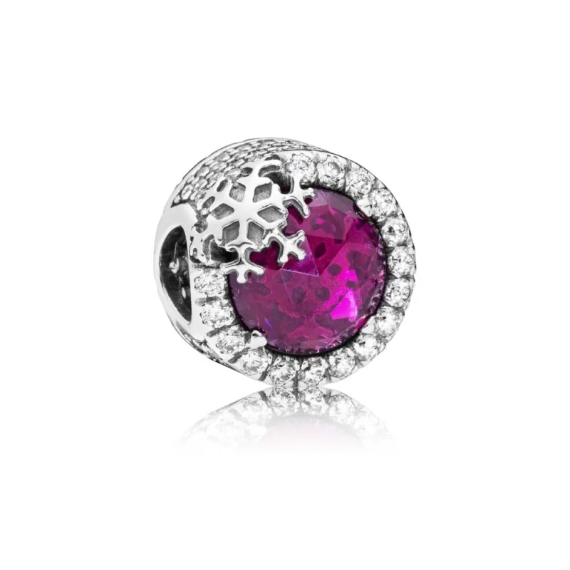 (imagem para) Charm PANDORA Floco De Neve Radiante Vermelho