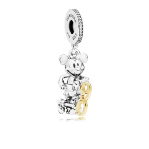 (imagem para) Pingente Pandora de Prata com Ouro Disney, Edição Limitada de 90 Anos do Mickey
