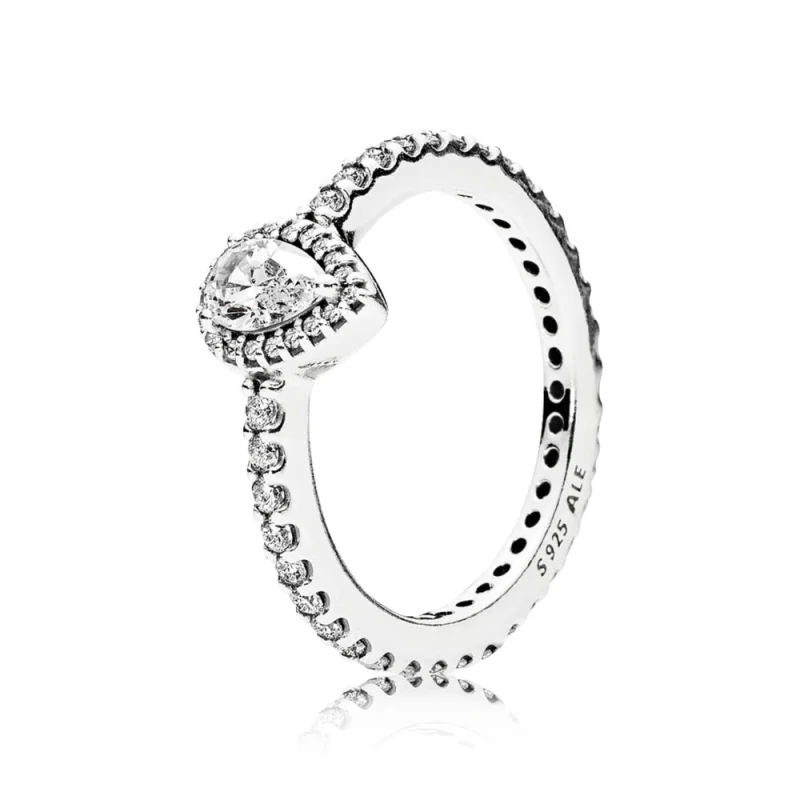 (imagem para) Anel PANDORA Delicada Gota de Água Brilhante - 196254CZ