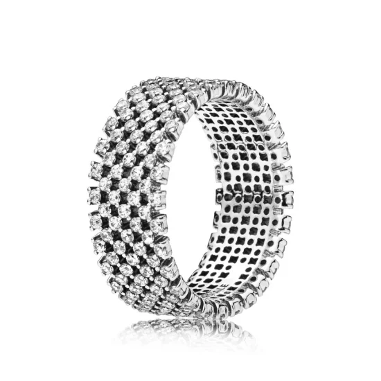 (imagem para) Anel PANDORA Deslumbrante Xadrez - 197695CZ