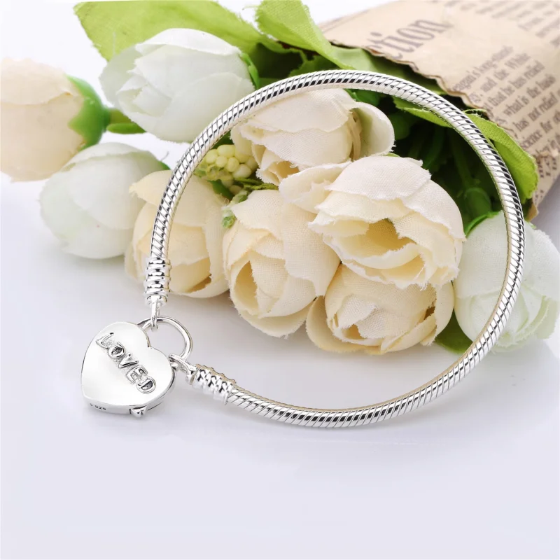 (imagem para) Pulseira PANDORA com fecho cadeado Loved - Visualizar 4