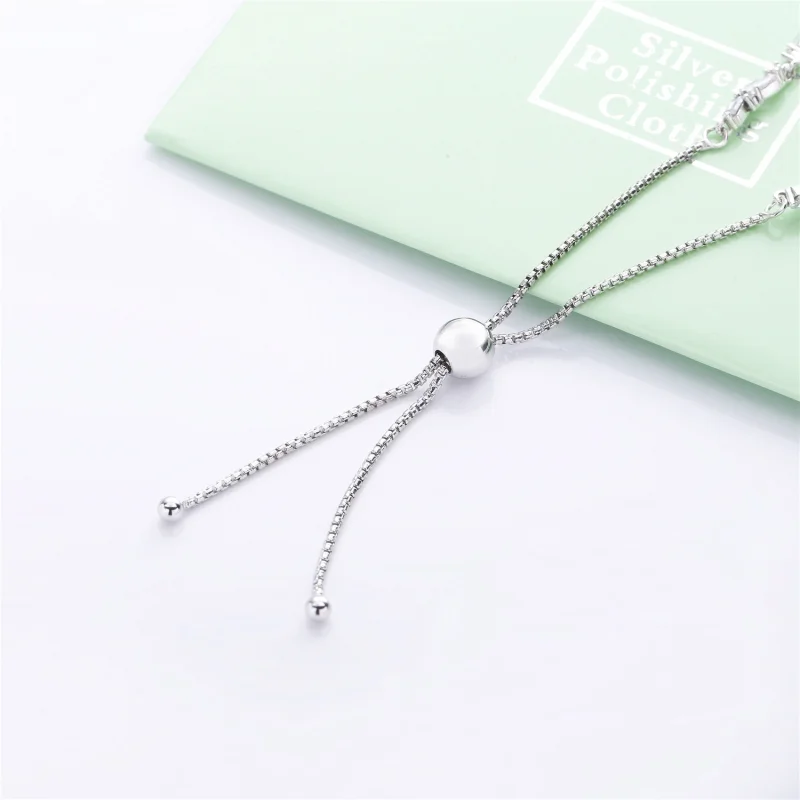 (imagem para) Bracelete Pandora Cordão Brilho Glacial - Visualizar 3