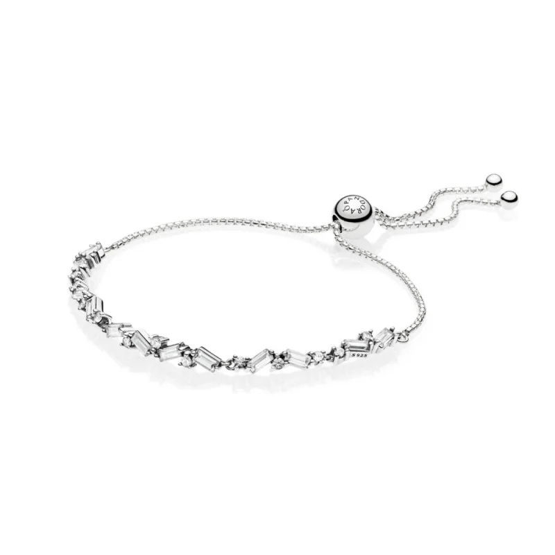 (imagem para) Bracelete Pandora Cordão Brilho Glacial