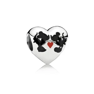 (imagem para) Charm PANDORA Beijo Mickey & Minnie - 791443ENMX