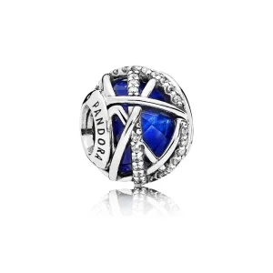 (imagem para) Charm PANDORA Petit Facetado Galáxia Azul Royal 