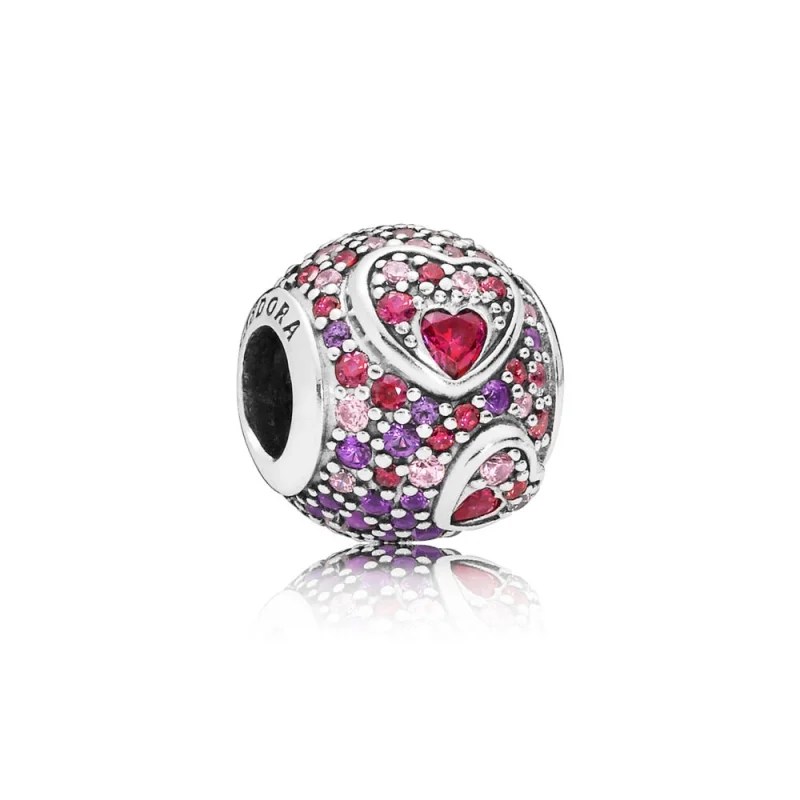 (imagem para) Conta PANDORA Corações Assimétricos - 797826CZRMX
