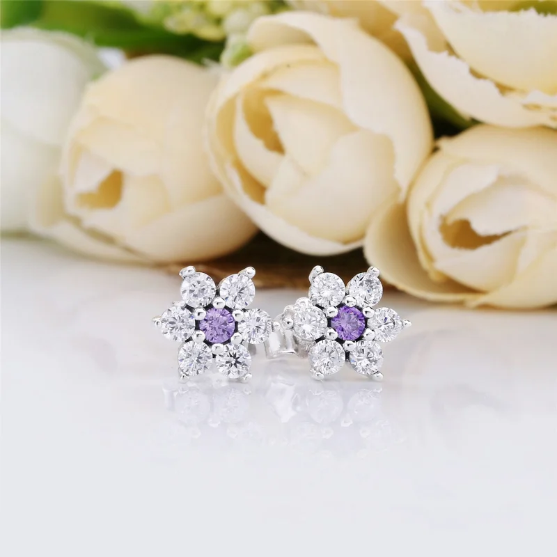 (imagem para) Brinco PANDORA Forget-Me- Knot Flor da Recordação - 290690ACZ - Visualizar 2
