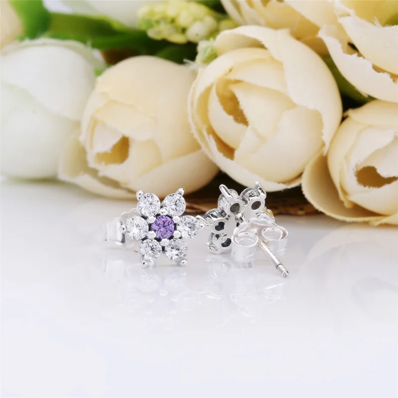 (imagem para) Brinco PANDORA Forget-Me- Knot Flor da Recordação - 290690ACZ - Visualizar 4