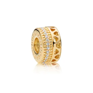 Separador Shine PANDORA Signature - Corações e Pavê - 767415CZ (imagem para) Separador Shine PANDORA Signature - Corações e Pavê - 767415CZ