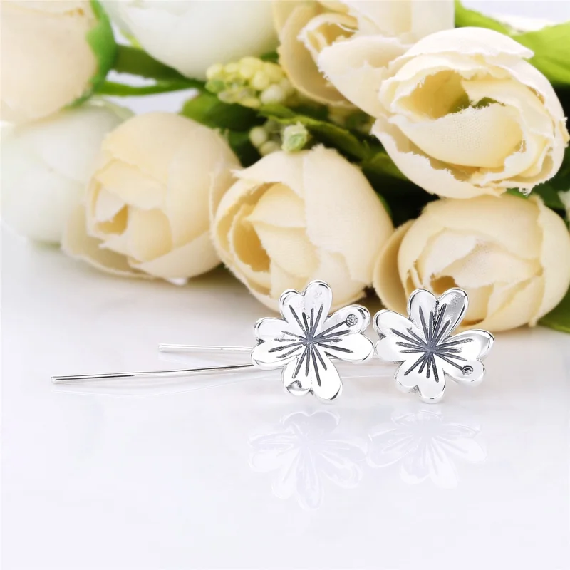 (imagem para) Brinco PANDORAs Lucky Four-Leaf Clovers - 297908CZ - Brinco PANDORAs - Visualizar 2