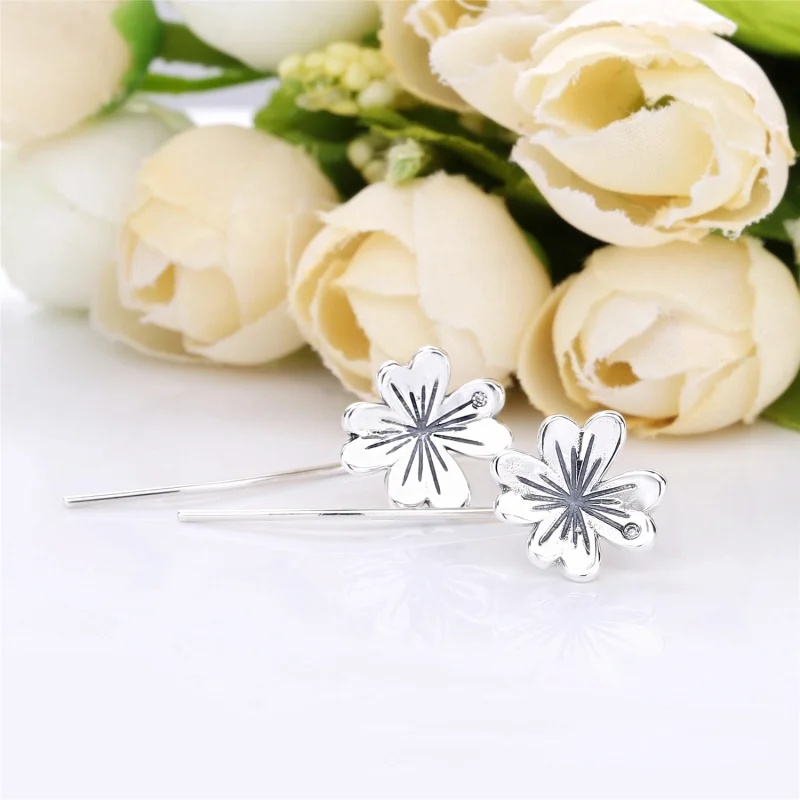 (imagem para) Brinco PANDORAs Lucky Four-Leaf Clovers - 297908CZ - Brinco PANDORAs - Visualizar 3