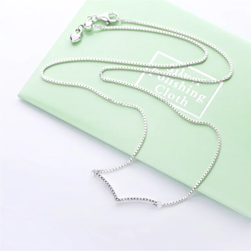 (imagem para) Colar PANDORA Chevron Brilhante - Visualizar 3