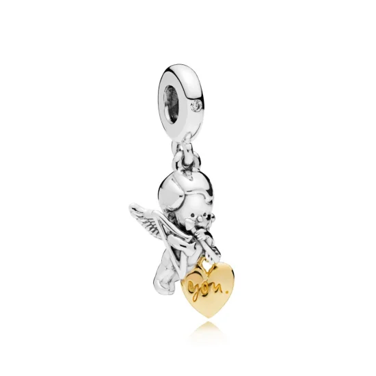 (imagem para) Conta Pendente Cupido PANDORA Shine - 767796CZ - Contas