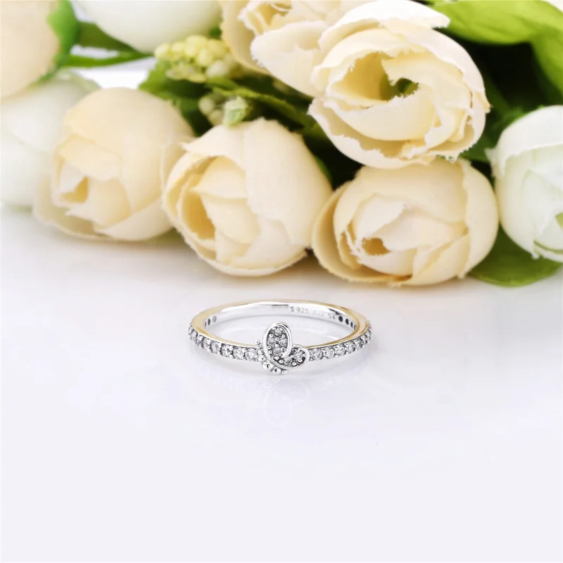 (imagem para) Anel PANDORA Brilhante Delicada Borboleta - Visualizar 3