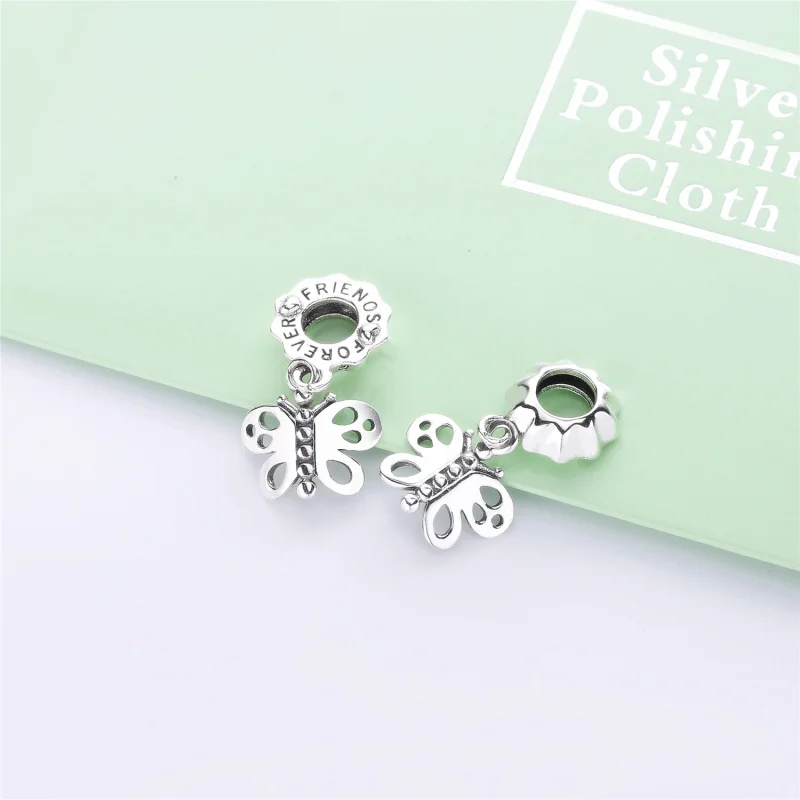 (imagem para) Charm PANDORA de Prata Duplo Pendente Amigas para Sempre - 790531 - Visualizar 2