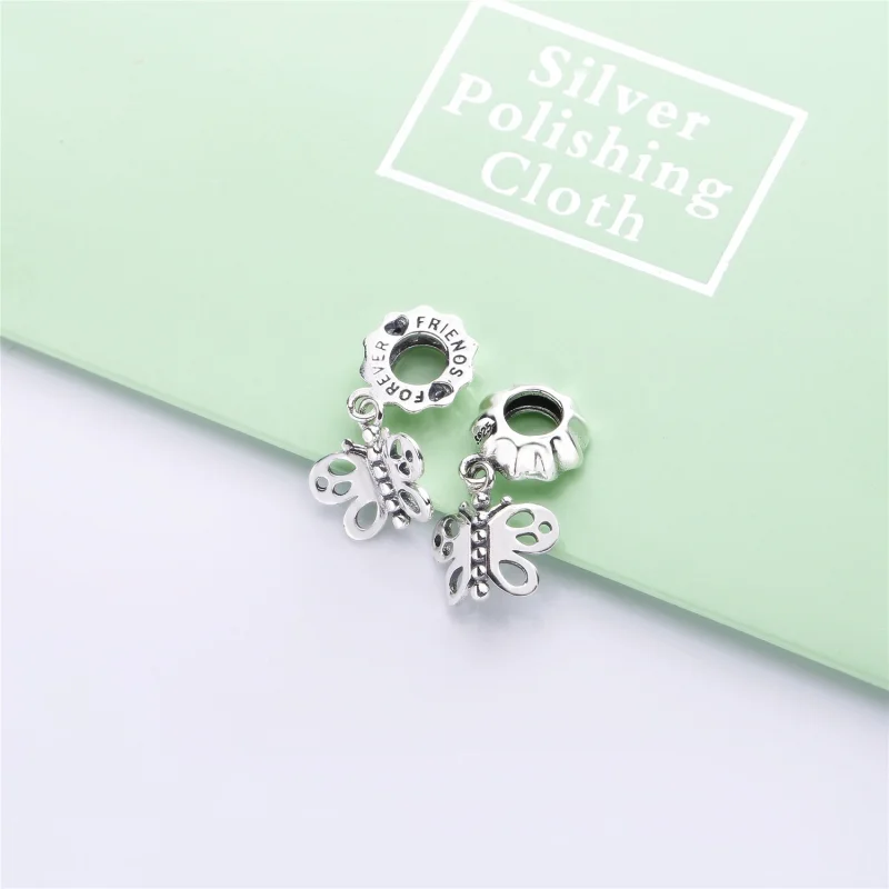 (imagem para) Charm PANDORA de Prata Duplo Pendente Amigas para Sempre - 790531 - Visualizar 3