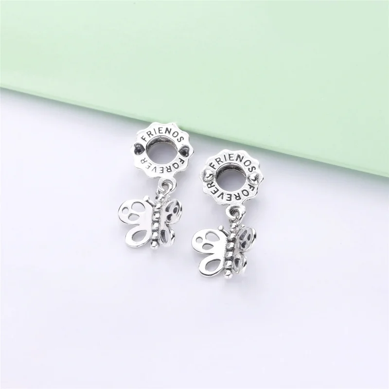 (imagem para) Charm PANDORA de Prata Duplo Pendente Amigas para Sempre - 790531 - Visualizar 4
