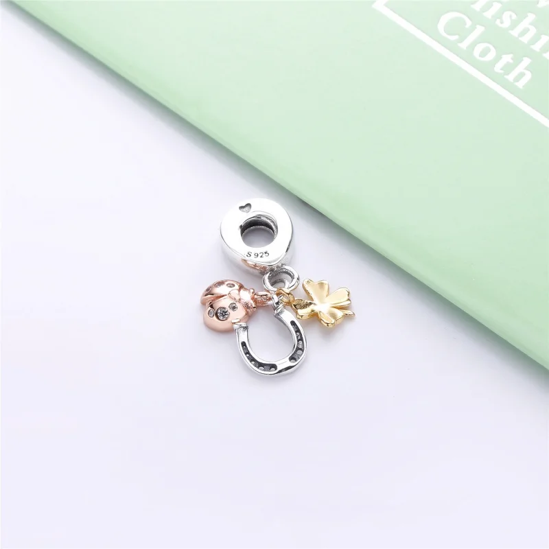 (imagem para) Pingente Pandora Ferradura, trevo e joaninha - Visualizar 2