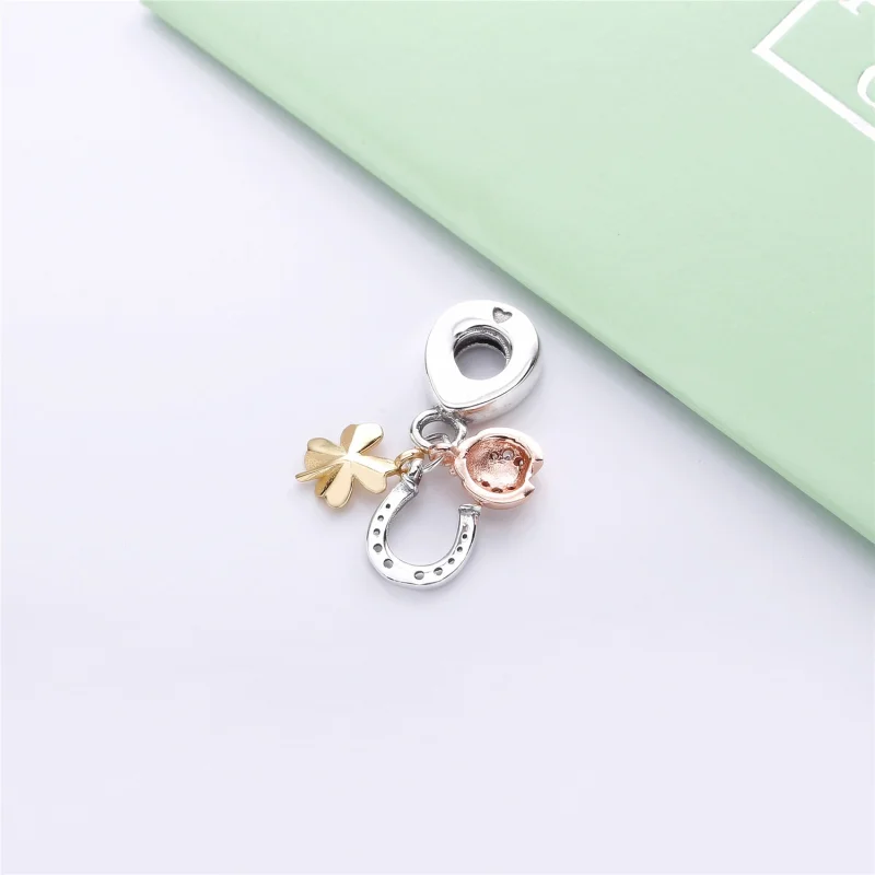 (imagem para) Pingente Pandora Ferradura, trevo e joaninha - Visualizar 3