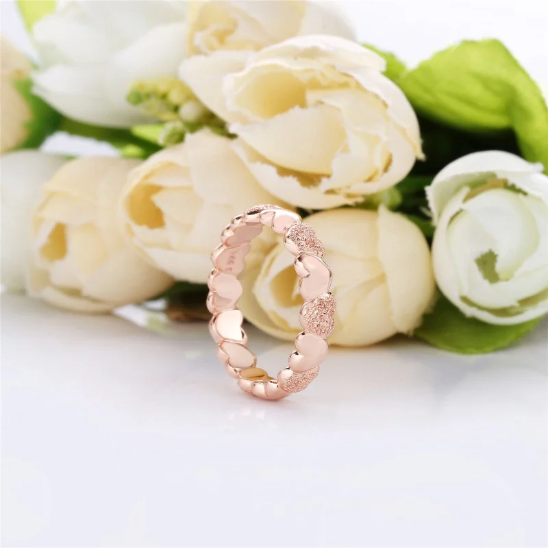 (imagem para) Anel Corações Brilhantes Matte Pandora Rose - 187950 - Visualizar 2