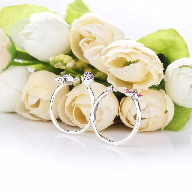 (imagem para) Anel Flores de Flor de Pêssego Pandora - 198091NCCMX - Visualizar 4