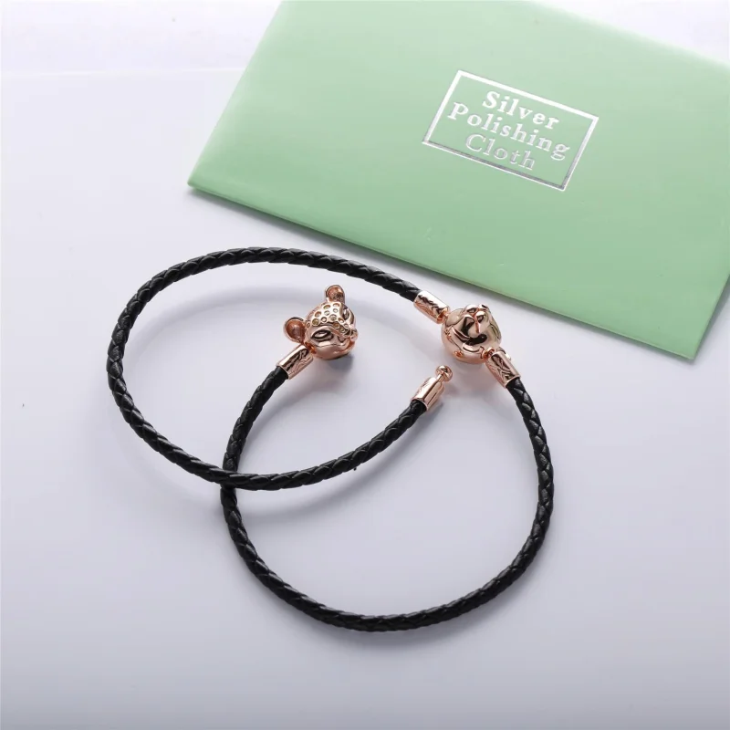 (imagem para) Bracelete Couro Princesa leão cintilante Pandora - 588053CBK-S - Visualizar 2