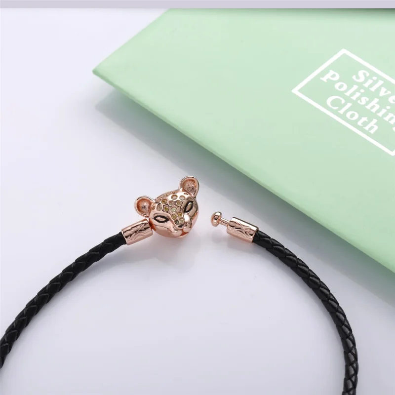 (imagem para) Bracelete Couro Princesa leão cintilante Pandora - 588053CBK-S - Visualizar 4