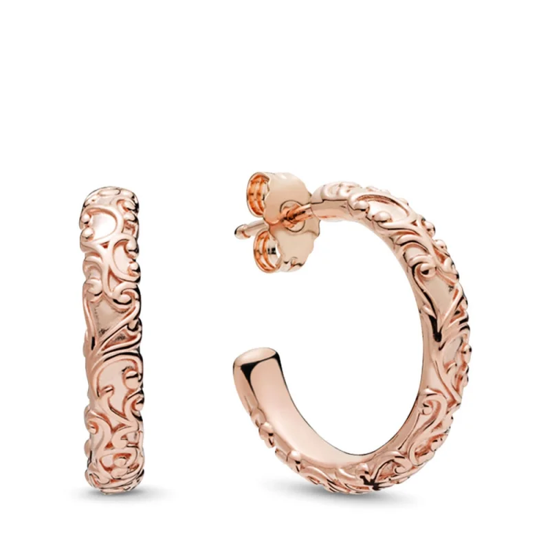 (imagem para) Brinco Argolas Beleza Real Pandora Rosa - 287732