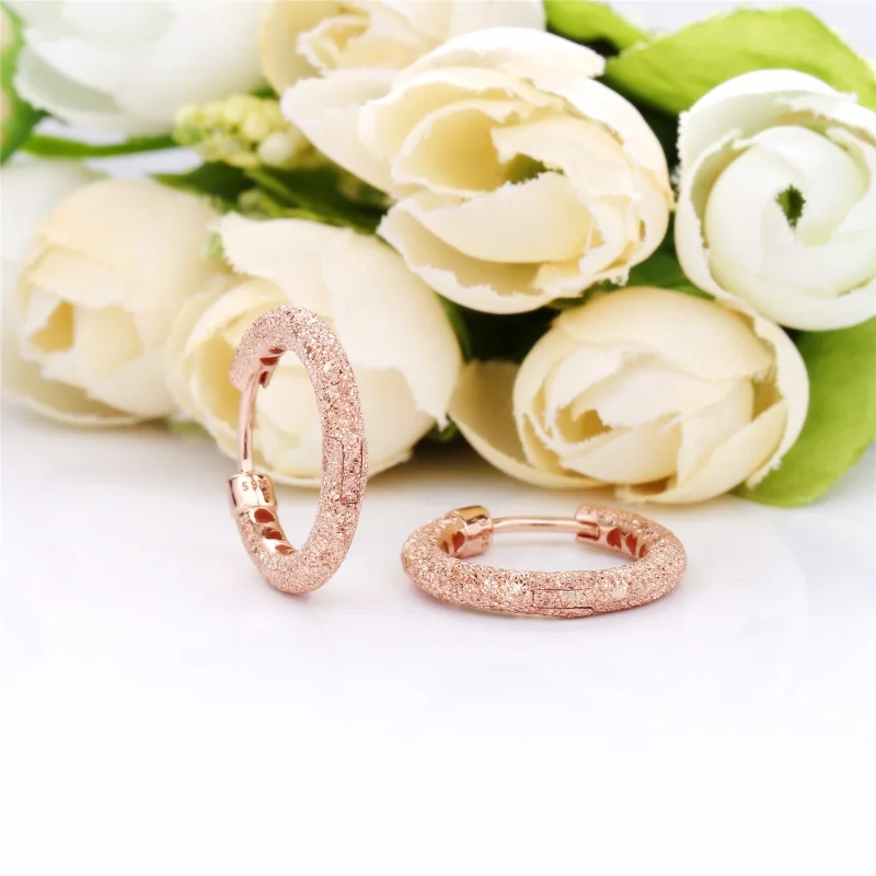 (imagem para) Brinco Argolas Brilho fosco Pandora Rosa - 287930 - Visualizar 3