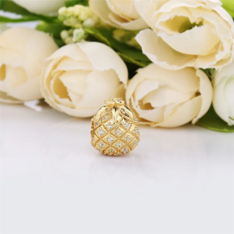 (imagem para) Charm Abacaxi dourado Pandora Shine - 767904CCZ - Visualizar 2