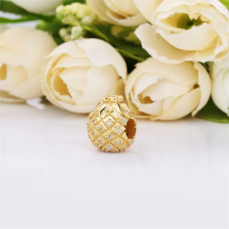 (imagem para) Charm Abacaxi dourado Pandora Shine - 767904CCZ - Visualizar 3