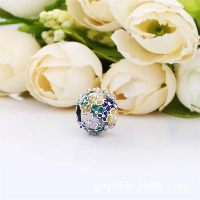 (imagem para) Charm Arranjo clássico de flores Pandora - 797907ENMX - Visualizar 2