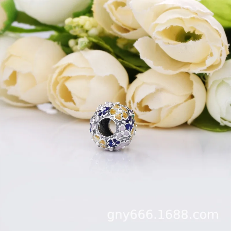 (imagem para) Charm Arranjo clássico de flores Pandora - 797907ENMX - Visualizar 4