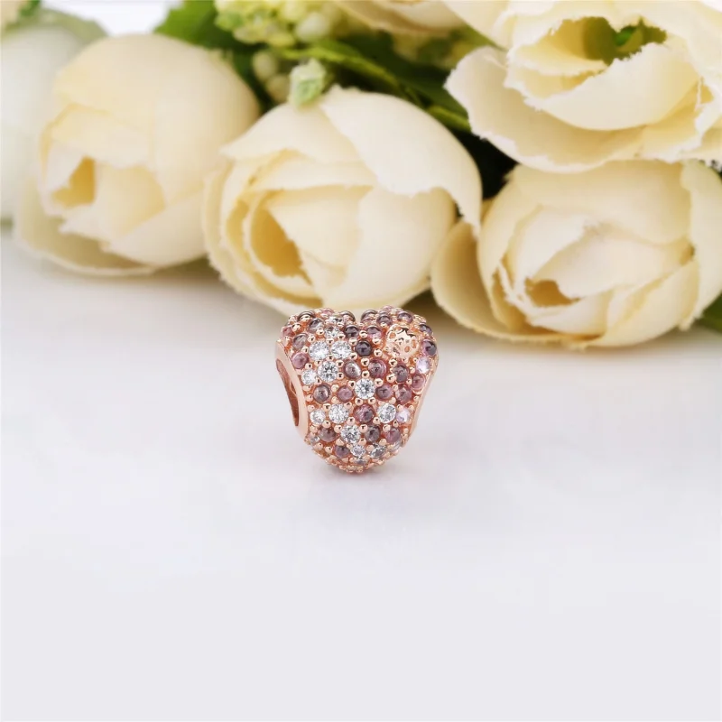 (imagem para) Charm Coração de Ladybird brilhante Pandora Rosa - 787894NPOMX - Visualizar 2