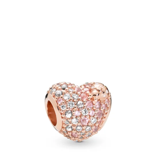 (imagem para) Charm Coração de Ladybird brilhante Pandora Rosa - 787894NPOMX