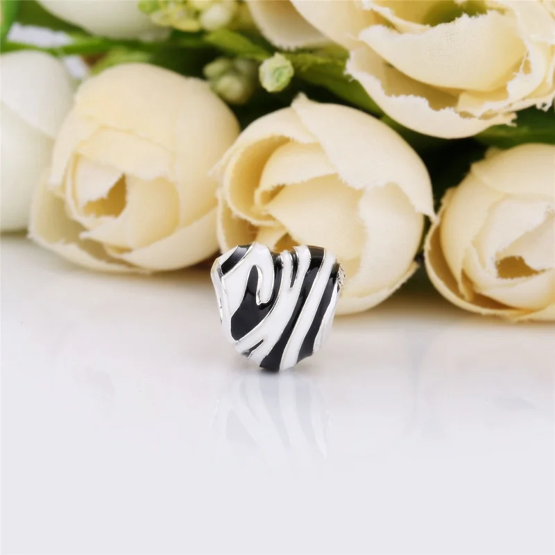 (imagem para) Charm Coração De Zebra - 798056ENMX - Visualizar 2