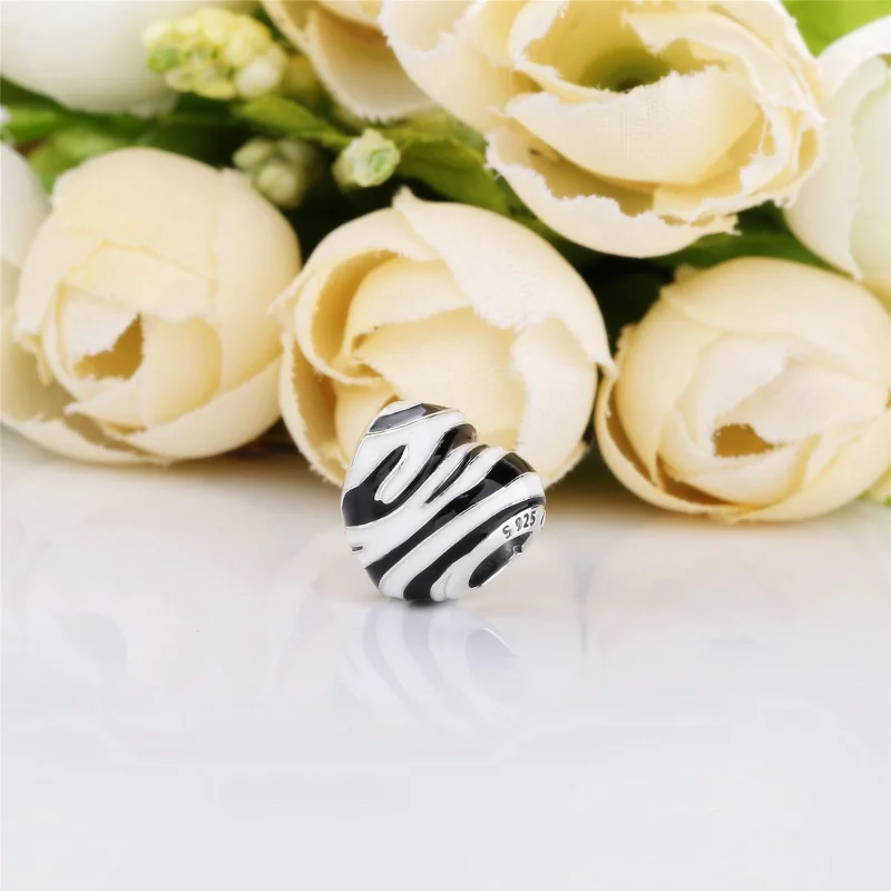 (imagem para) Charm Coração De Zebra - 798056ENMX - Visualizar 4