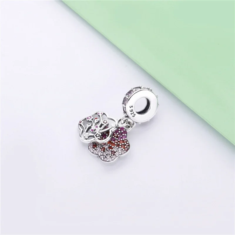 (imagem para) Charm Pendente Flor de Flor de Pêssego pavé Pandora - 798112NCCMX - Visualizar 3