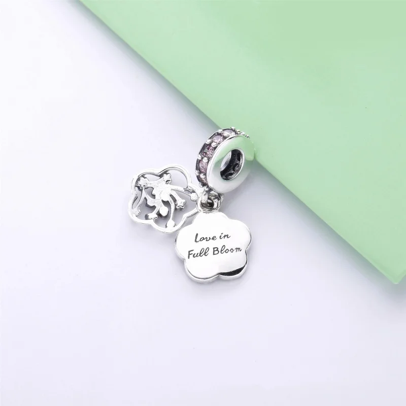 (imagem para) Charm Pendente Flor de Flor de Pêssego pavé Pandora - 798112NCCMX - Visualizar 4