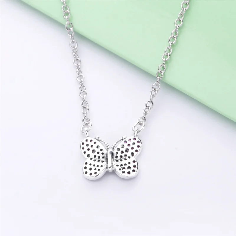 (imagem para) Colar Borboleta rosa deslumbrante Pandora - 397931NCCMX-50 - Visualizar 3