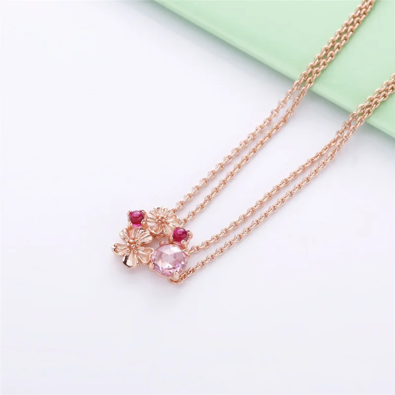 (imagem para) Colar Flor de Flor de Pêssego Pandora Rose - 388101NCC - Visualizar 2