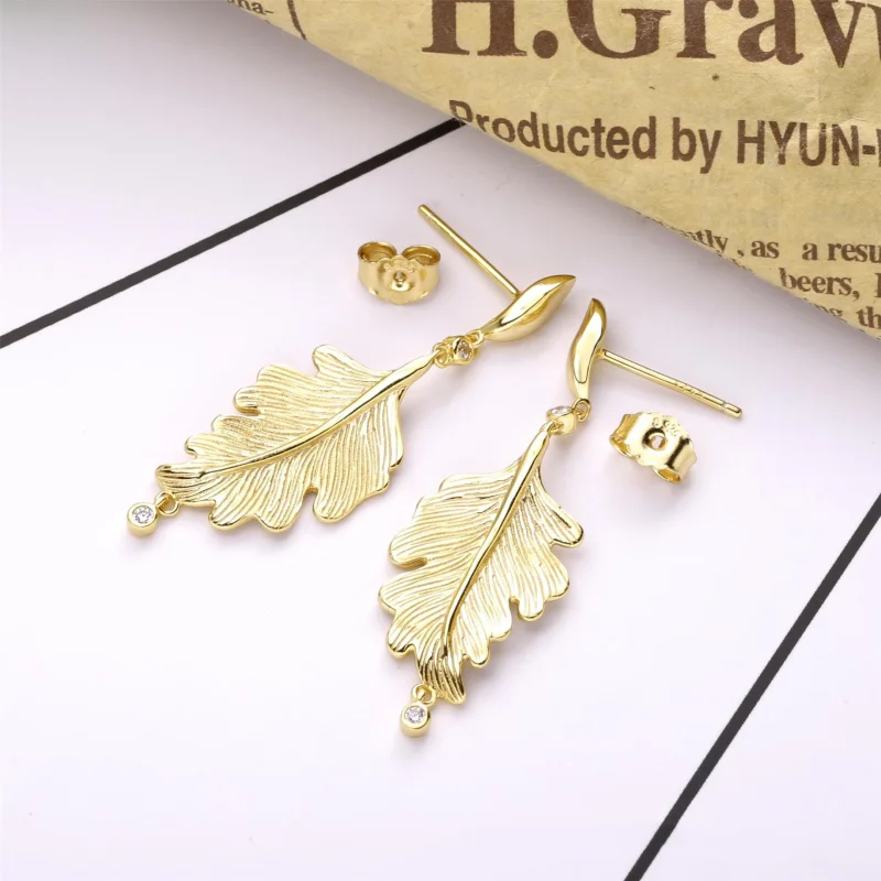 (imagem para) Brinco Folha de Carvalho Pandora Shine - 268259CZ - Visualizar 4