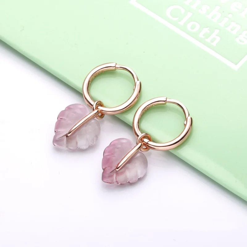 (imagem para) Brinco Vidro Murano Rosa & Sai Pandora - 288317PMU - Visualizar 2